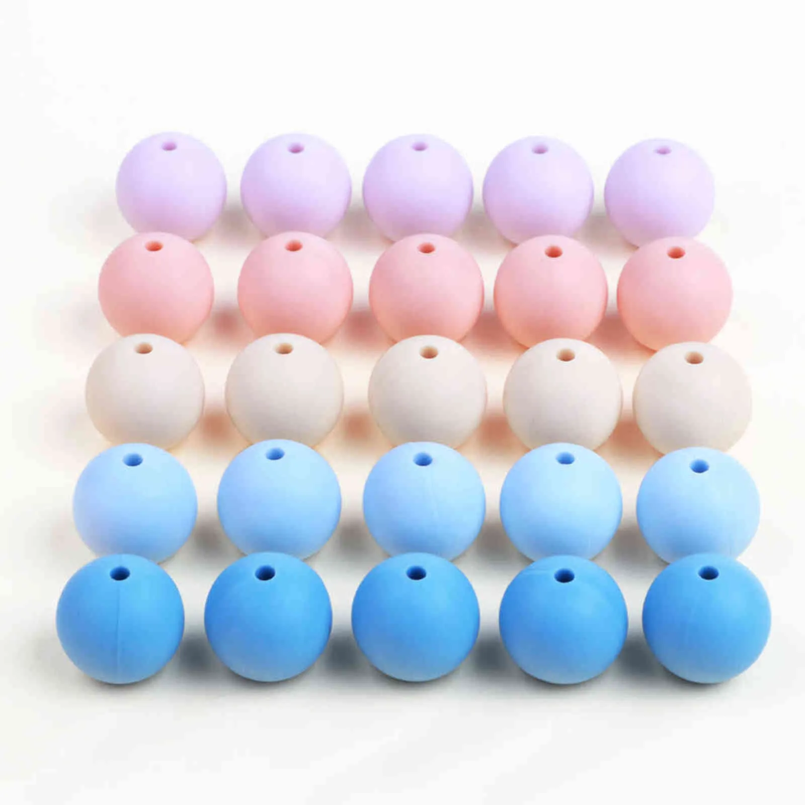 TYRY.HU Silicone Perles Rondes 15mm né Dentition Dentition Accessoires Sucette Clips Collier Perle Alimentaire 211106