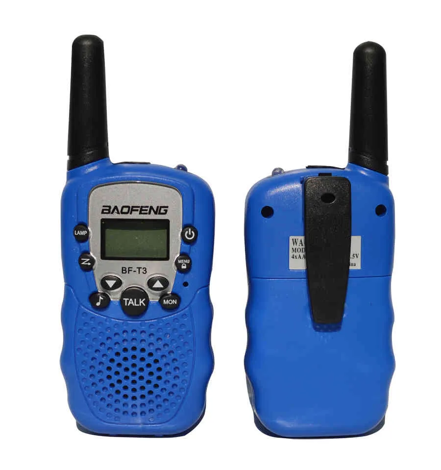 1or 2st / set barns söta walkie talkies barn mini leksaker radio baofeng bf-t3 barn födelsedagspresent pojkar tjejer bf t3