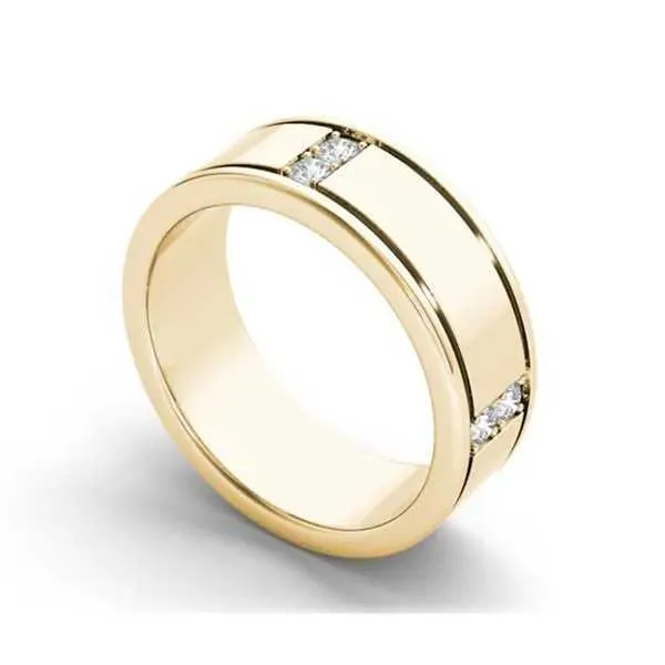 14K Geel Goud FL Diamanten Ring voor Mannen Vrouwen Klassieke Anillos De Bizuteria 14K Gouden Bruiloft Fijne Sieraden Ring voor Mannelijke Gemstone253f