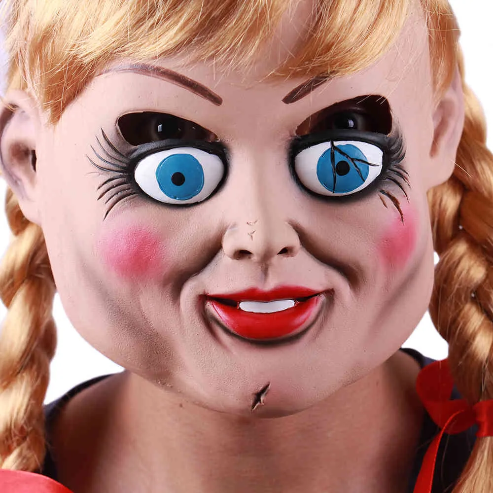 Scary Evil Circus Clown Horror Demon Joker Film Latex HeadGear Annabel 3 Masks Ghost Baby Home Halloween Party