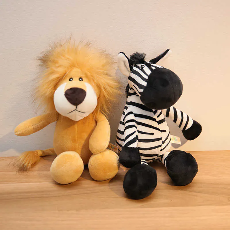 Zebra bebek çocuklar dolması peluş oyuncak doğum günü Noel hediyesi erkek ve kızlar 25-35 cm 210728