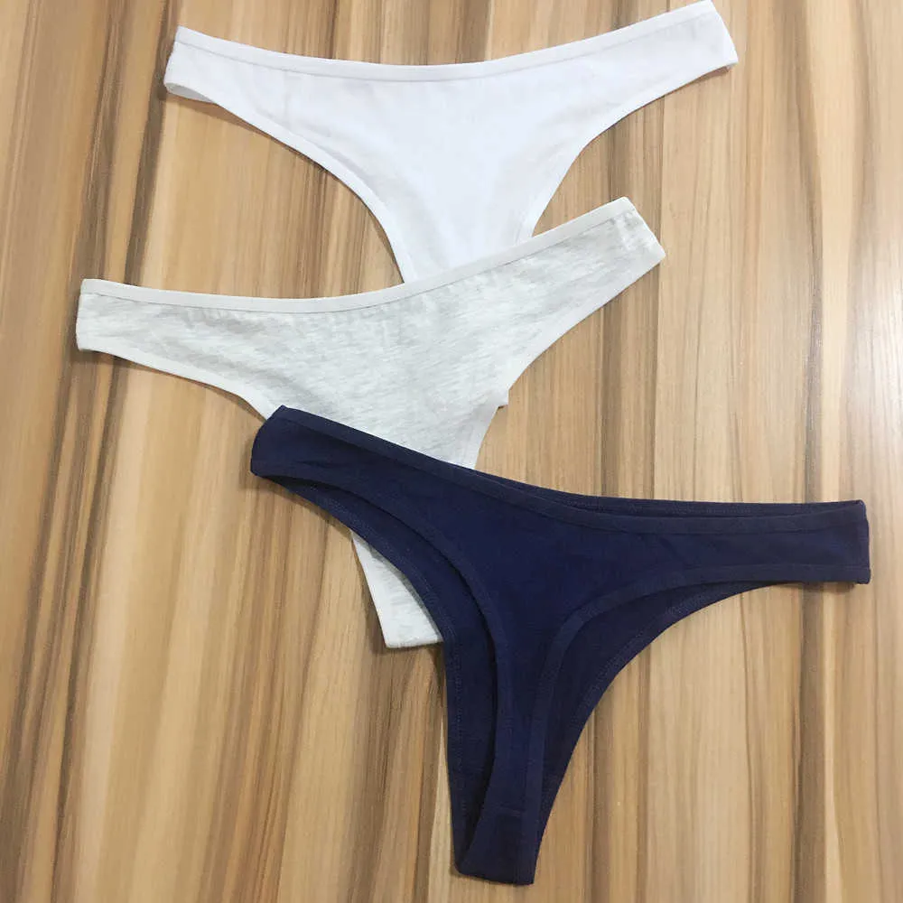 10 stuks dames katoen string slipje sexy vrouwen g snaar tangas mujer vrouw ondergoed lingerie femme onderbroek solide panty xxl 211021