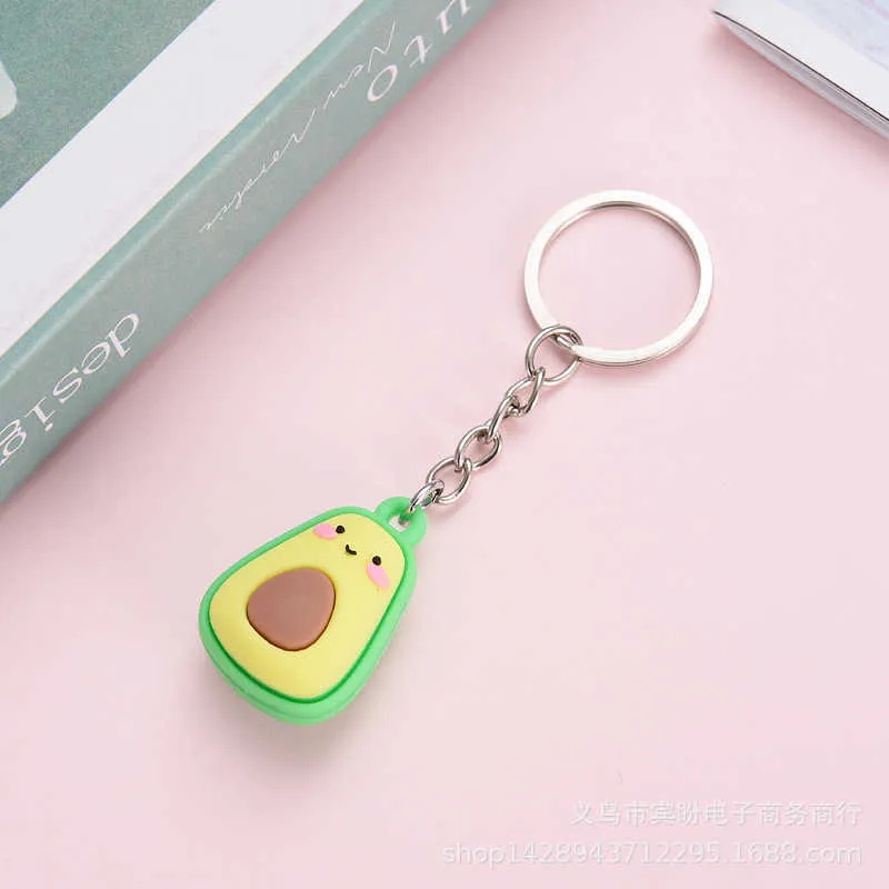 2021 INS Cartoon Olio di Manzo Frutta Portachiavi Ciondolo Carino Mini Avocado Borsa Bambole Appeso Decorazione Piccolo Regalo G1019