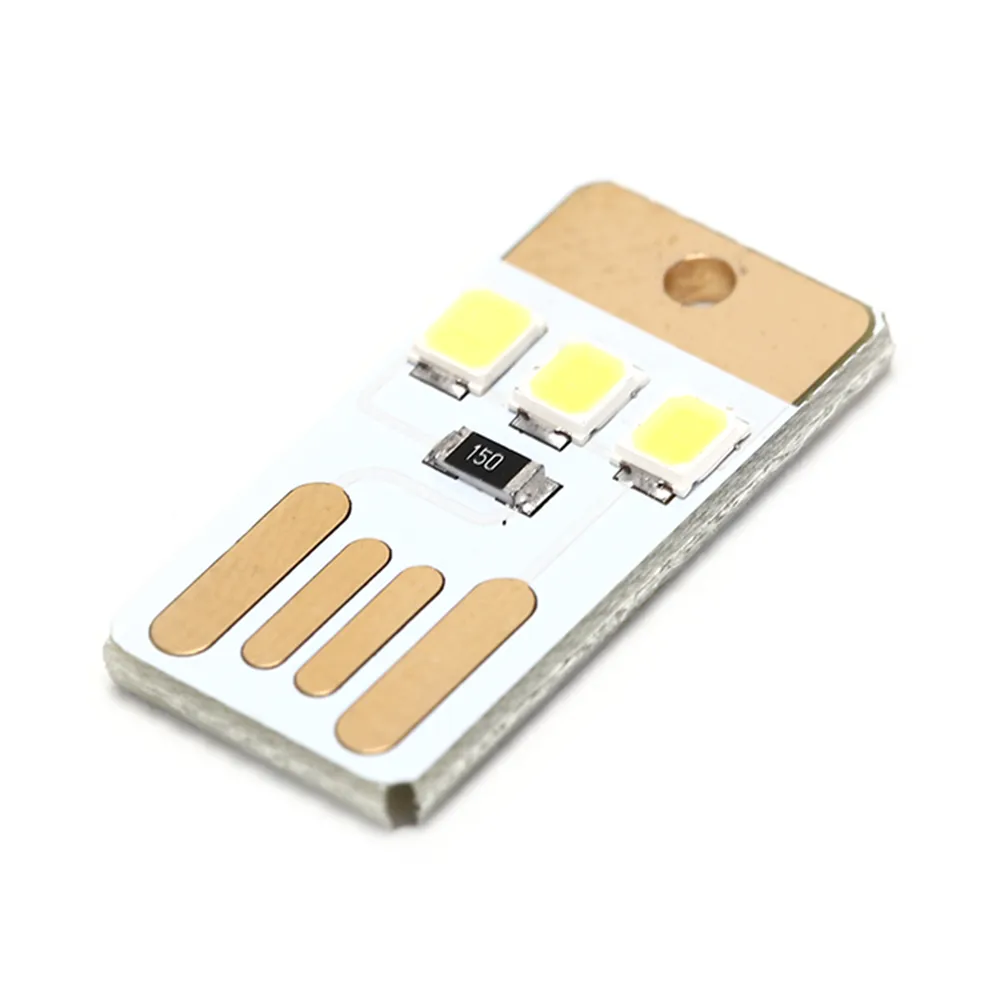 10 шт. слот мини-карманная карта USB мощность светодиодный брелок ночник 02 Вт USB светодиодная лампа книга свет для ноутбука ПК Powerbank ночник1572709