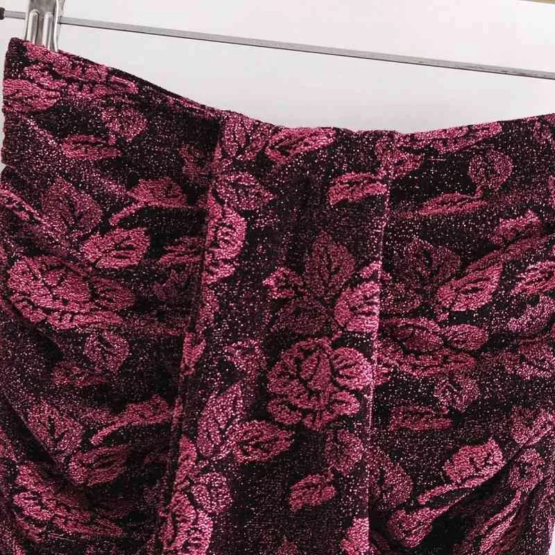 Printemps femmes fleur Jacquard plissé Mini jupe décontracté femme ample Streetwear mode dames P1987 210430