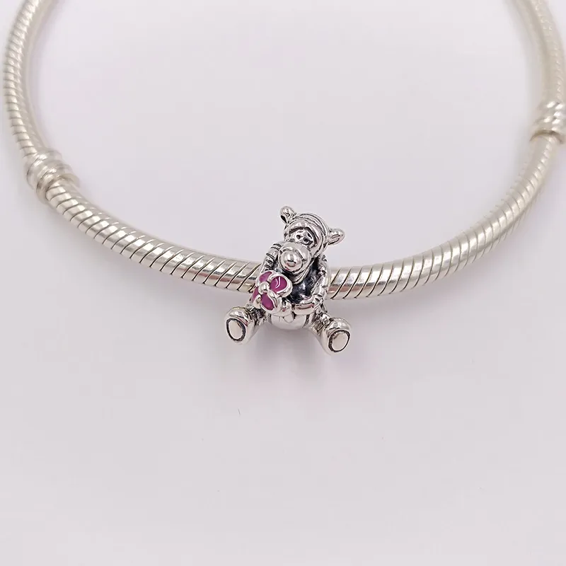 Kit de fabrication de bijoux de Noël en argent sterling 925 bracelet pandora original Disny Tiger bracelet à breloques pour femme collier pendentif chaîne perles style bricolage 792135EN80