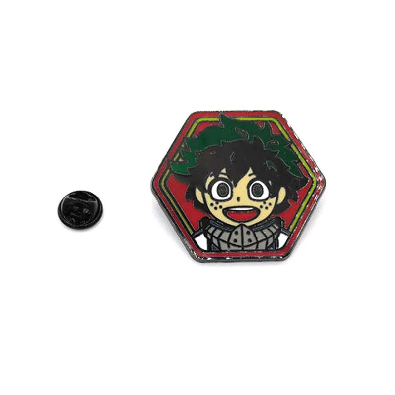 10 stks / partij My Hero Academia Paar Kids Mannen Vrouwen 90s Grappige Cartoon Rugzak Kleding DIY Emaille Broches Badge Collar Pins Gifts