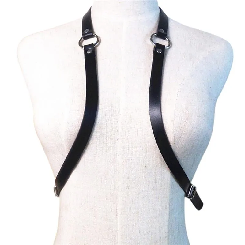 Gürtel Sexy Frauen Reife Männer Gentleman Einstellbare Leder Körper Brust Harness Gürtel Schwarz Punk Fancy Kostüm Kleidung Accessories234d