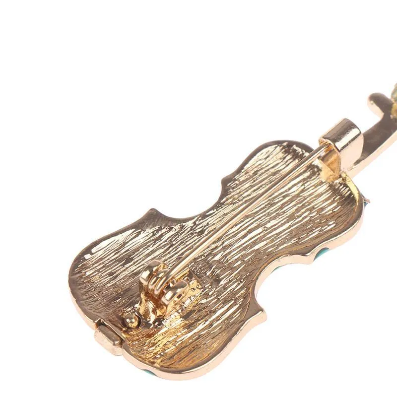 Stift, broscher musikalisk violin emaljlegering brosch stift flickor halsduk tröja klipp märken smycken 2 färger