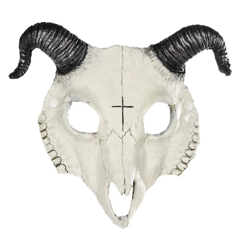 Halloween Páscoa Páscoa Fato Face Máscara Mardi Gras 3D Goat Skull Máscaras de Masquerade PU MASQUE DZ17026