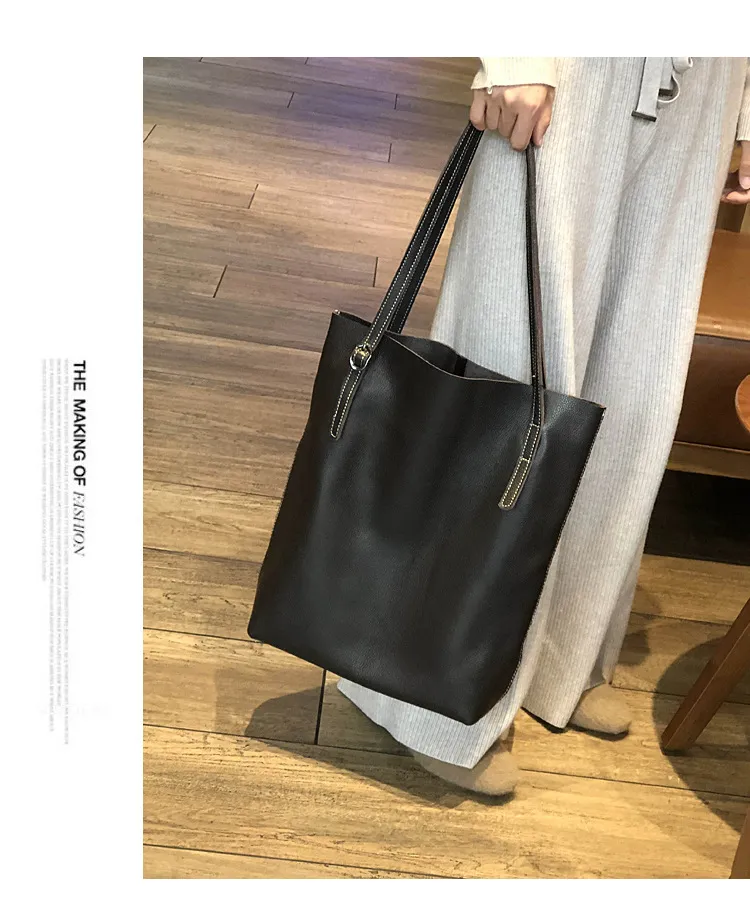 Borsa Hobo da donna alla moda Borse morbide in vera pelle Borsetta da donna grande in pelle bovina Borsa da donna con manico superiore