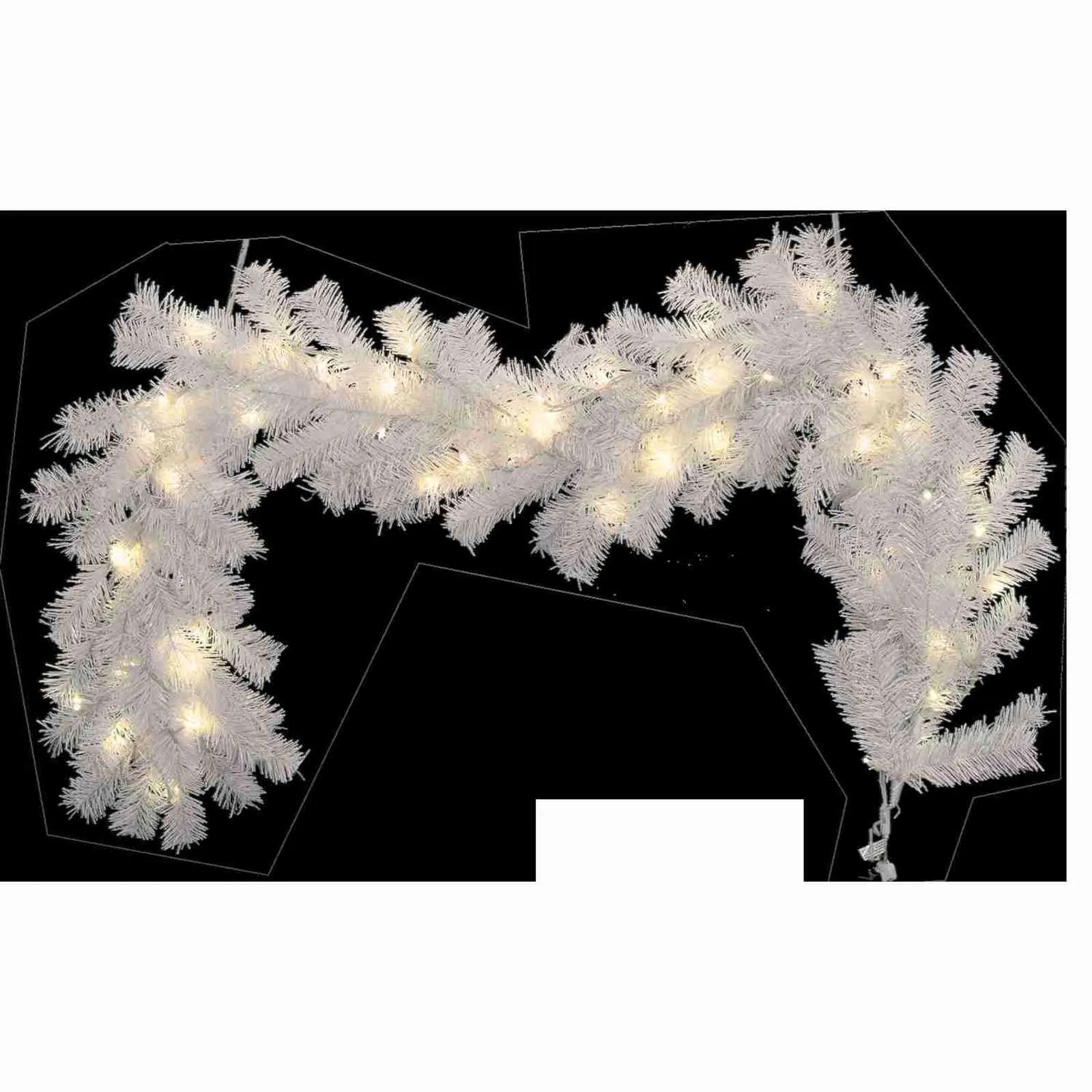 2.7M 30 LED Noël Blanc Guirlande Décoration Rotin Lumière Guirlande D'épicéa pour Extérieur Maison Jardin Fête De Noël Décor De Vacances 211104