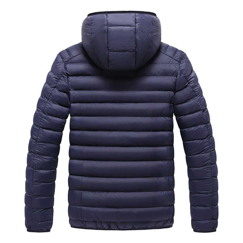 Men 2021 Winter New Casual Warm Thick Waterproof Jacket Parkas Coat Men Outwear Fashion Pockets Windproof Hat Parka Jacket Hot X0621