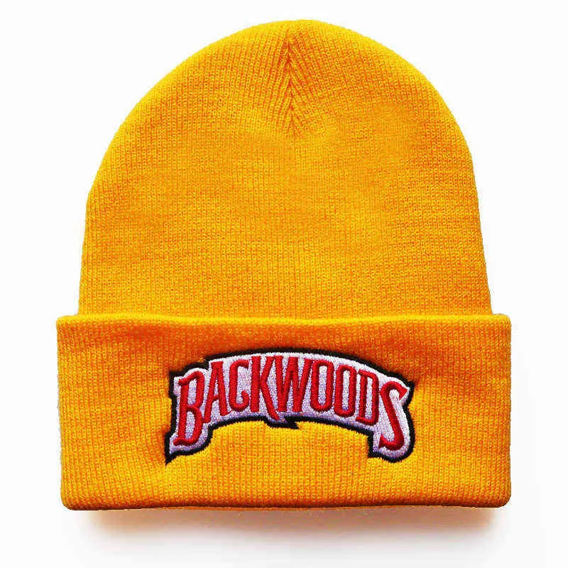 BACKWOODS Beanie Embroidery Winter Hat Keep Warm Cotton Hat Skullies Beanies Hat Hip Hop Knit Cap Casual Love Drop Y21111305N