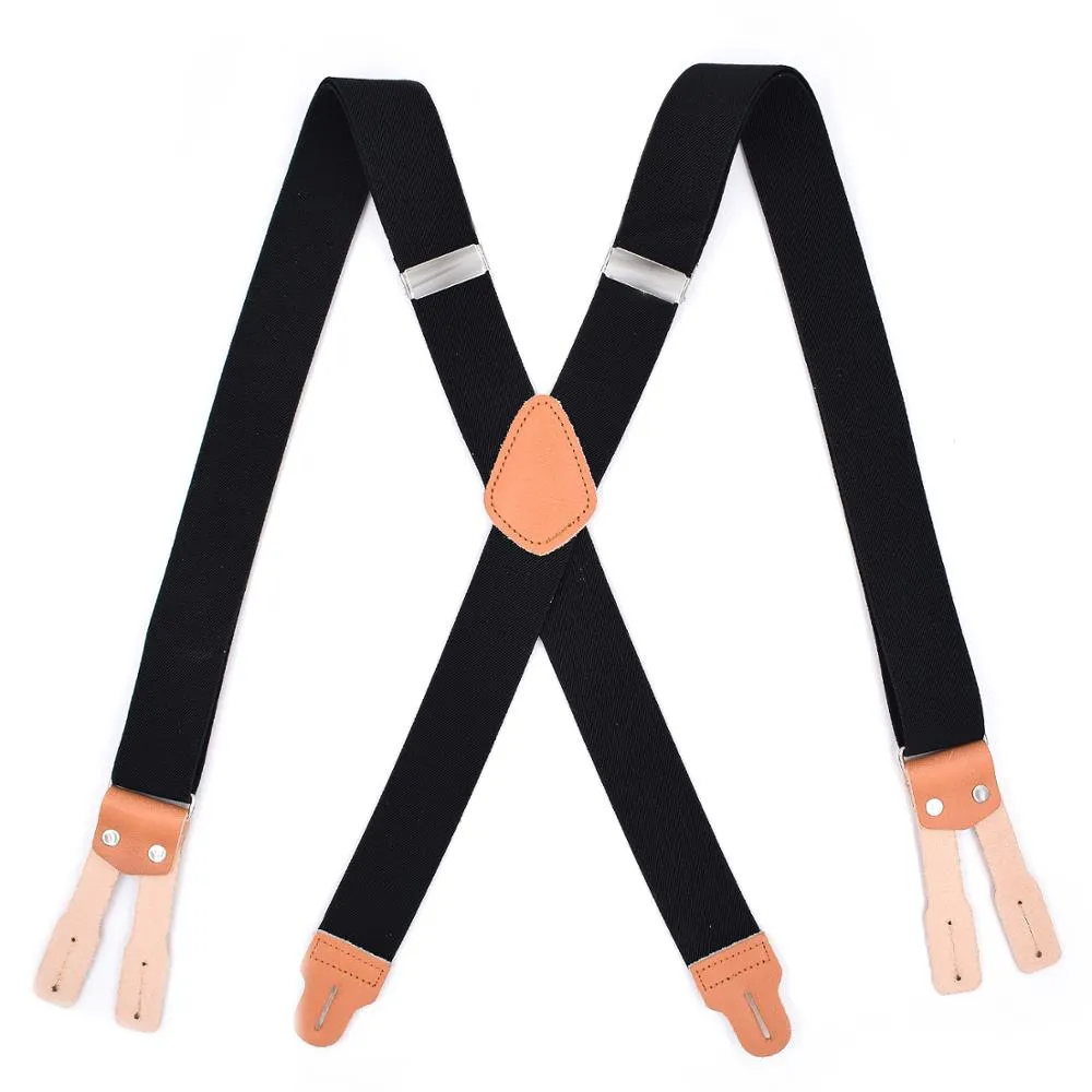 Fashion Classic Adults Braces Suspenders Casual Straps X-Back Shape Mens Trousers Suspensorio Button End Logger Work Suspenders240G