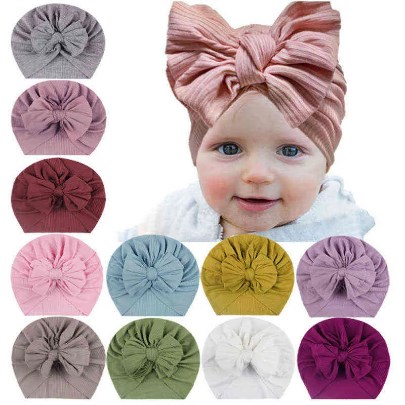 Belle fleur bébé chapeau doux bébé fille chapeau Turban infantile enfant en bas âge nouveau-né bébé casquette Bonnet chapeaux enfants chapeau Beanie Y21111