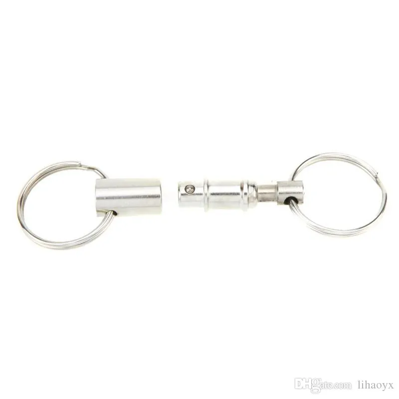 Premium Quick Release Pull-Apart Key Removable Handy Keyring Detachable Keychain Accessory with Two Split Rings TO243