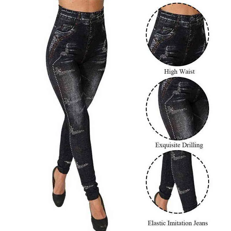 Yoga Hosen Nahtlose Leggings Jeans Für Frauen Hohe Taille Dünne Push-Up Bleistift Hosen Plus Größe S-3XL Stretchy Dünne niet Hosen H1221