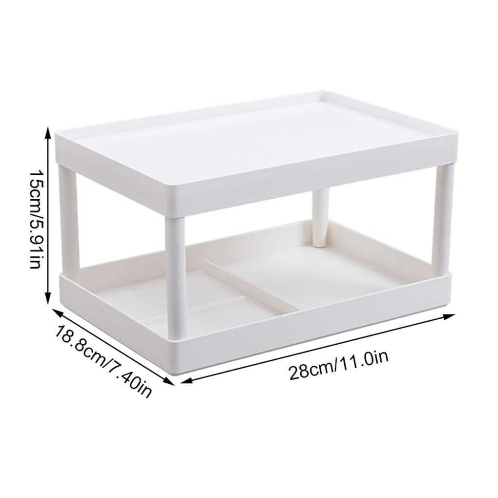 Multi-layer Cosmetics Storage Rack Office Shelf Desk Organizer Stationary Container Sundries Stand 3/2 Layer 210705