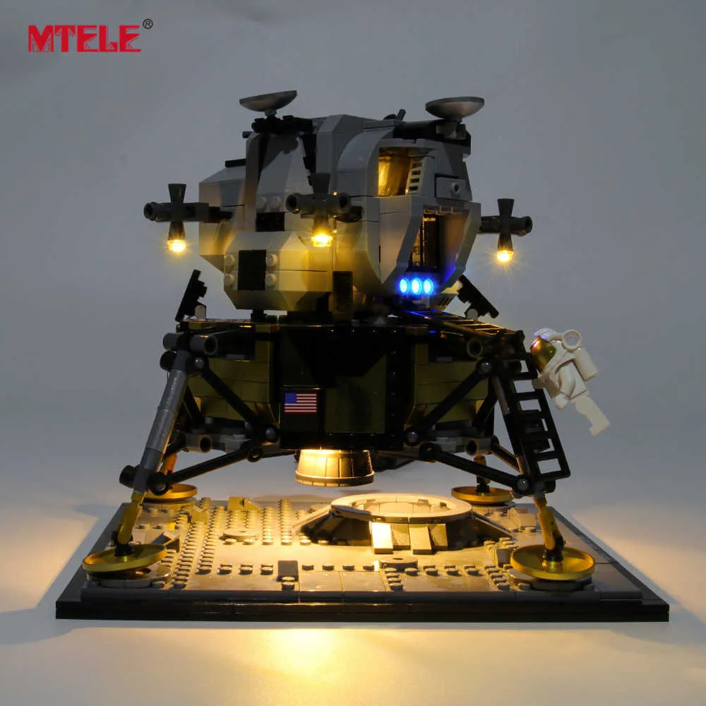 MTELE BRADED Светодиодный зажигательный комплект для создателя Apollo 11 Лунной Ландер, совместимый с 10266 Q0624