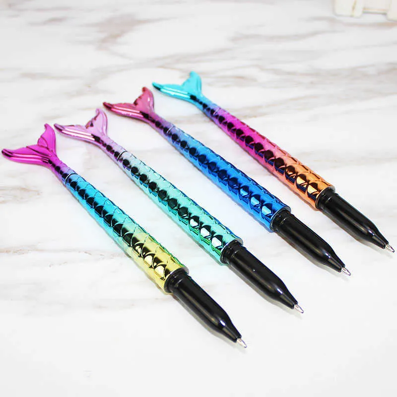 Fashion Kawaii Colorful Mermaid Pens Student Writing Gift Novelty Mermaid Ballpoint Pen Stationery School Office Supplies