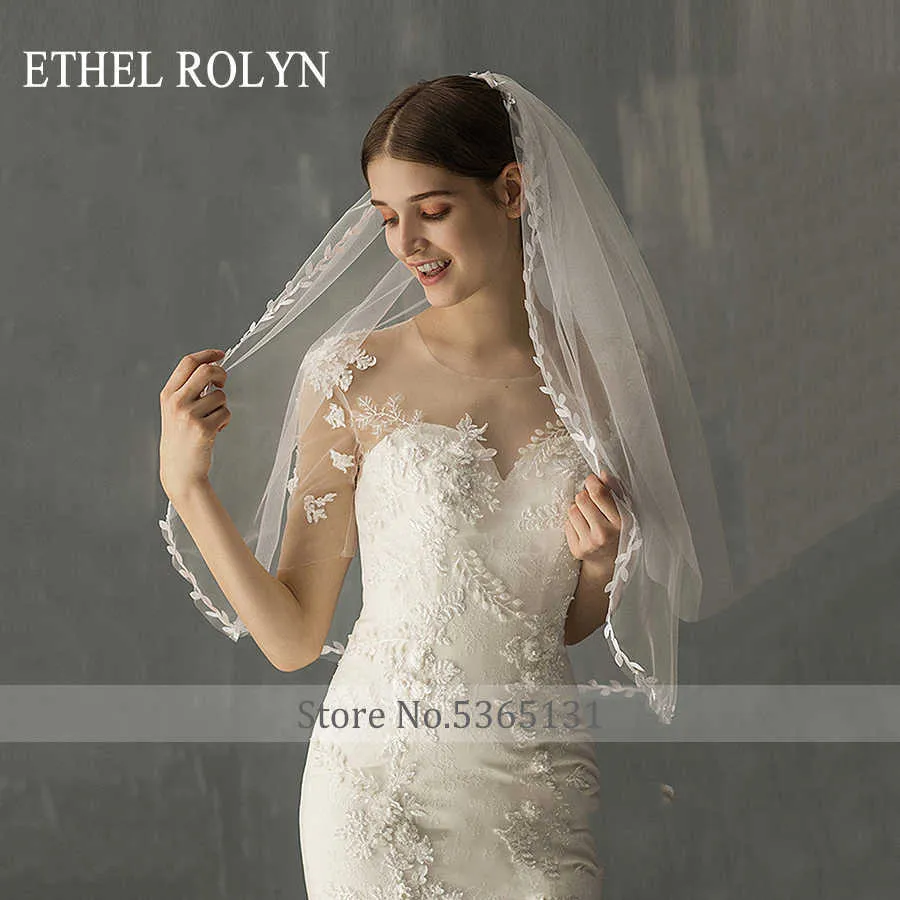 Ethel Rolyn Özelleştirilmiş Düğün Peçe Custom Made Gelin Veils X0726