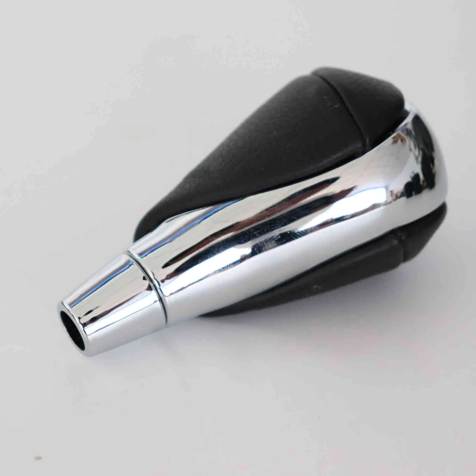 Pommeau de levier de vitesse chromé miroir en cuir noir, pour ES330 ES350 GS460 IS250 LX470 LS460 RX350 RX400H LX RX450H SC430 CT200H