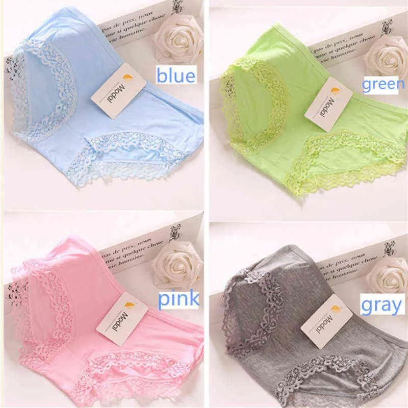 Laciness Girl Shorts Briefs Modal Cotton Buds Lace Underpants Slim Panties Teenagers 211122