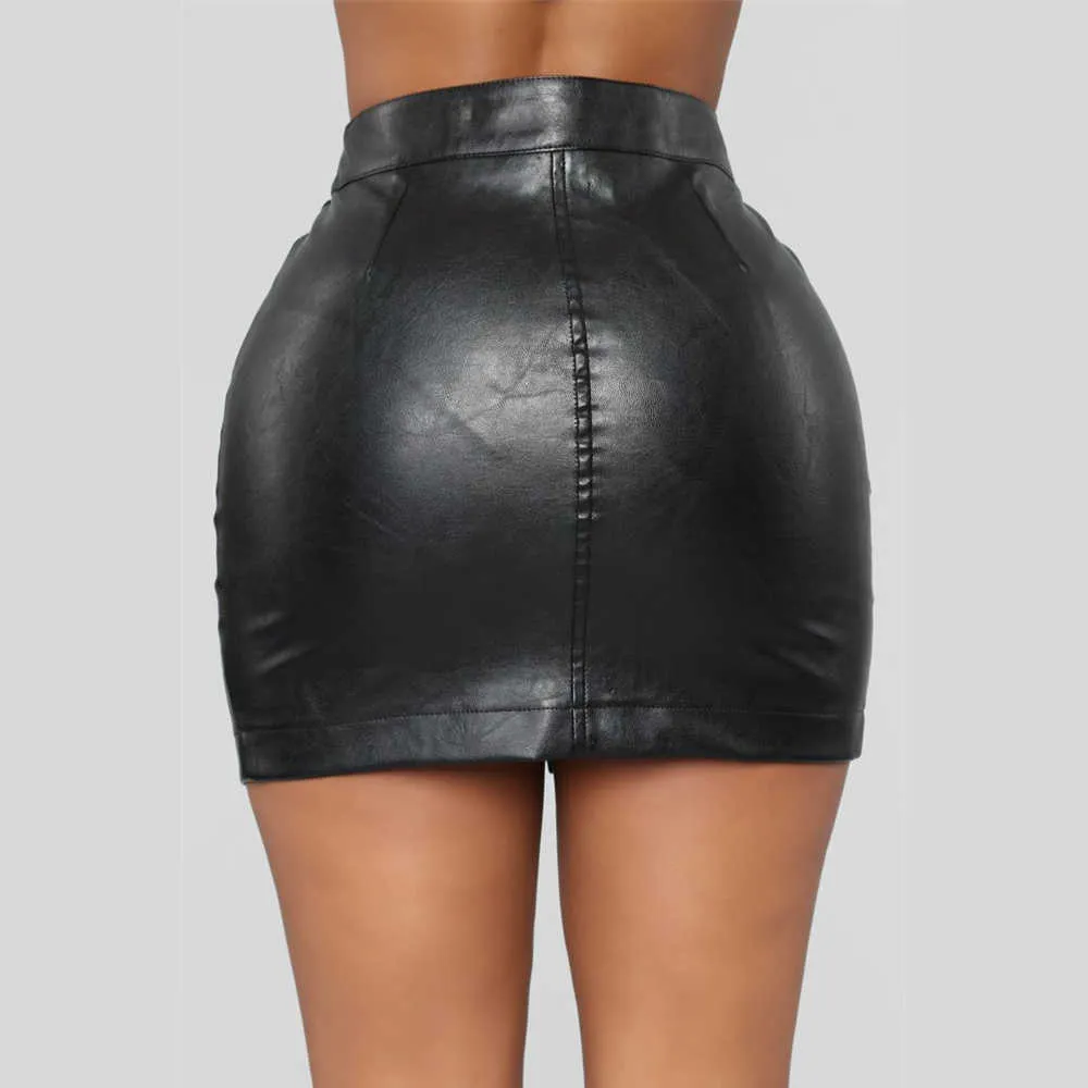 Sexy Miniröcke aus Kunstleder für Damen in Übergröße, hohe Taille, Reißverschluss, schwarz, eng, für Mädchen, BSQ031 210619