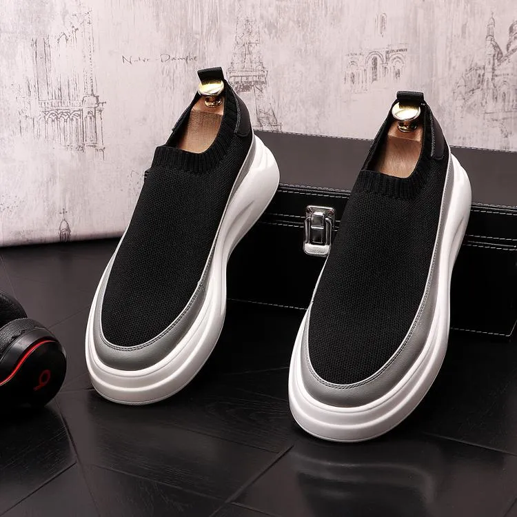 Luxe designer ademende mannen doek zakelijke trouwschoenen klassieke veter-up gevulkaniseerde casual sport sneakers lente herfst modellen lopen loafers
