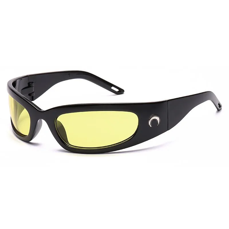 Lunettes de soleil 2021 TRENDY Millennium Sport Cycling Y2K Moon Sun Glasses Fashion Future Technology Sense 2000S 90S Esheth Eyewear192Z