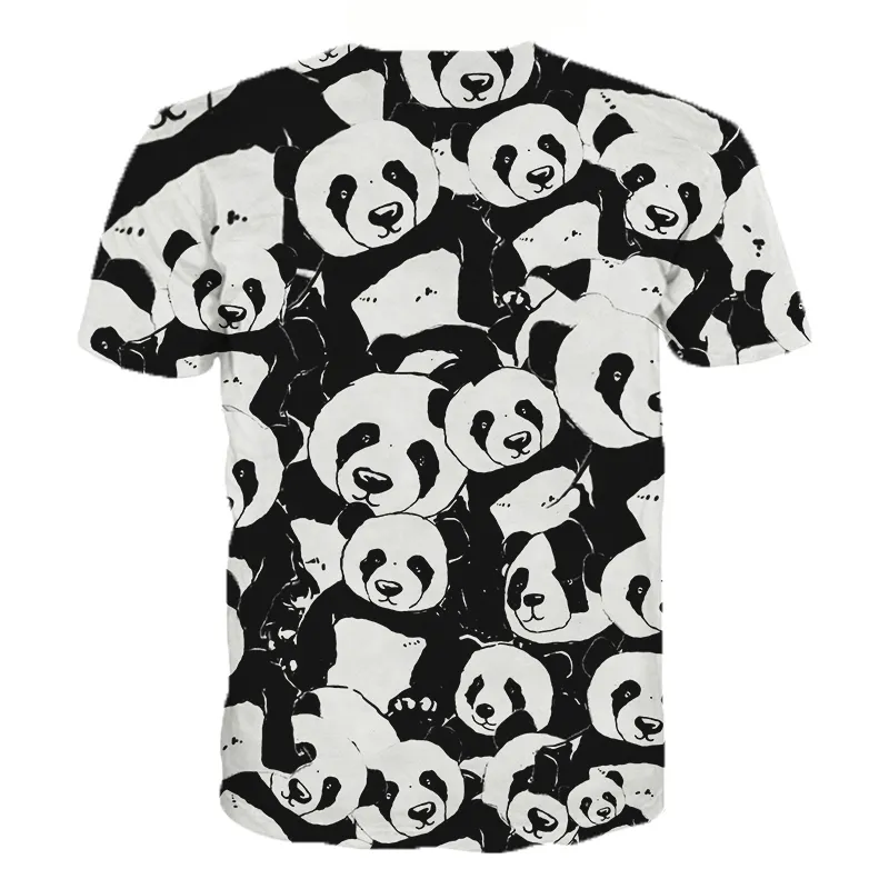 Sommar barn 3d anime t-shirt barn härlig djur panda tryckt t-shirt pojkar flickor mode tshirts toppar 210409