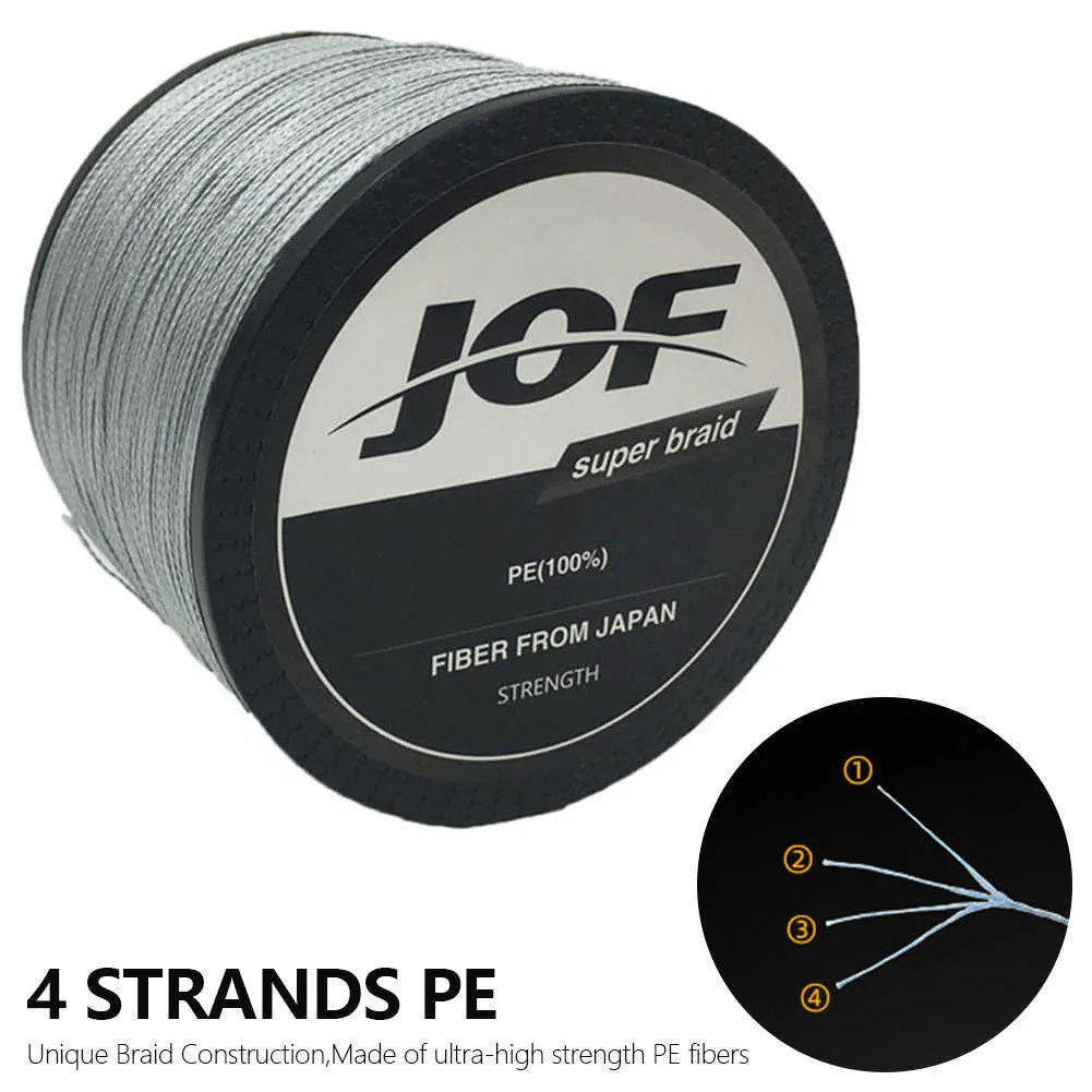 1000M Strong PE 4 Strands Fishing Line for Sea Fishing Wear-resisting Super Monofilament Hyper Copolymer Bit Lines