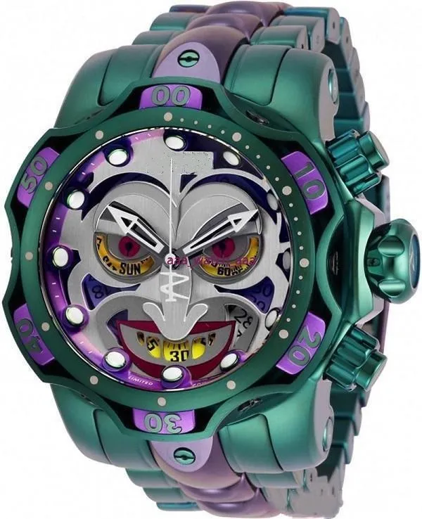 Reserve Model 26790 DC Comics Joker Venom Limited Edition Szwajcarski kwarc zegarki chronograp silikonowy kwarc kwarcowy Watch5158366