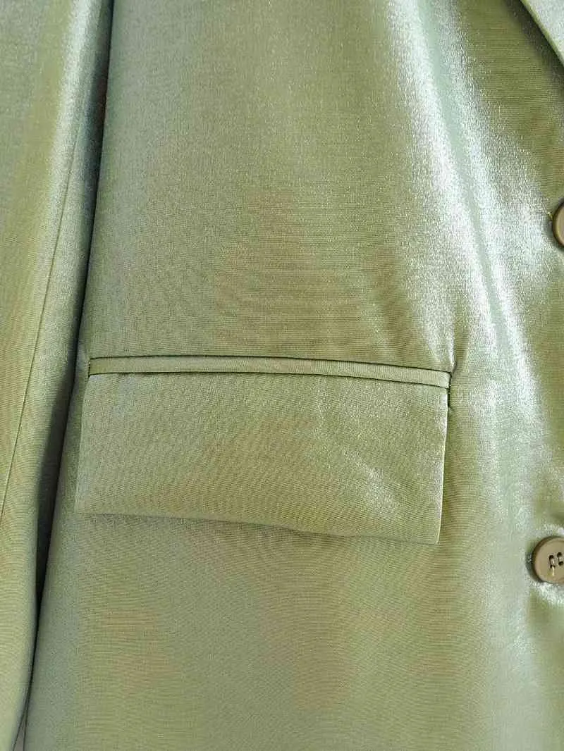 Mode Pak Vrouwelijke Blazer Single-Breasted Small Suit Jacket voor Vrouwen Herfst Winter Blazer Green Blazer Dameskleding 210514
