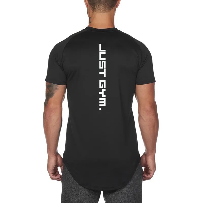 Yaz Spor T Gömlek Erkekler O Boyun Mesh Erkek Kısa Kollu T-shirt Hızlı Kuru Tee Üst Erkek Slim Fit Gym Tee Gömlek Homme 210421