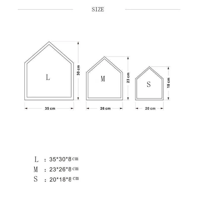 Noordse muurplank Display Hanging Shelving Kinderkamer Huis Kap plank houten schaduw cubby doos opbergplanken x07157785132