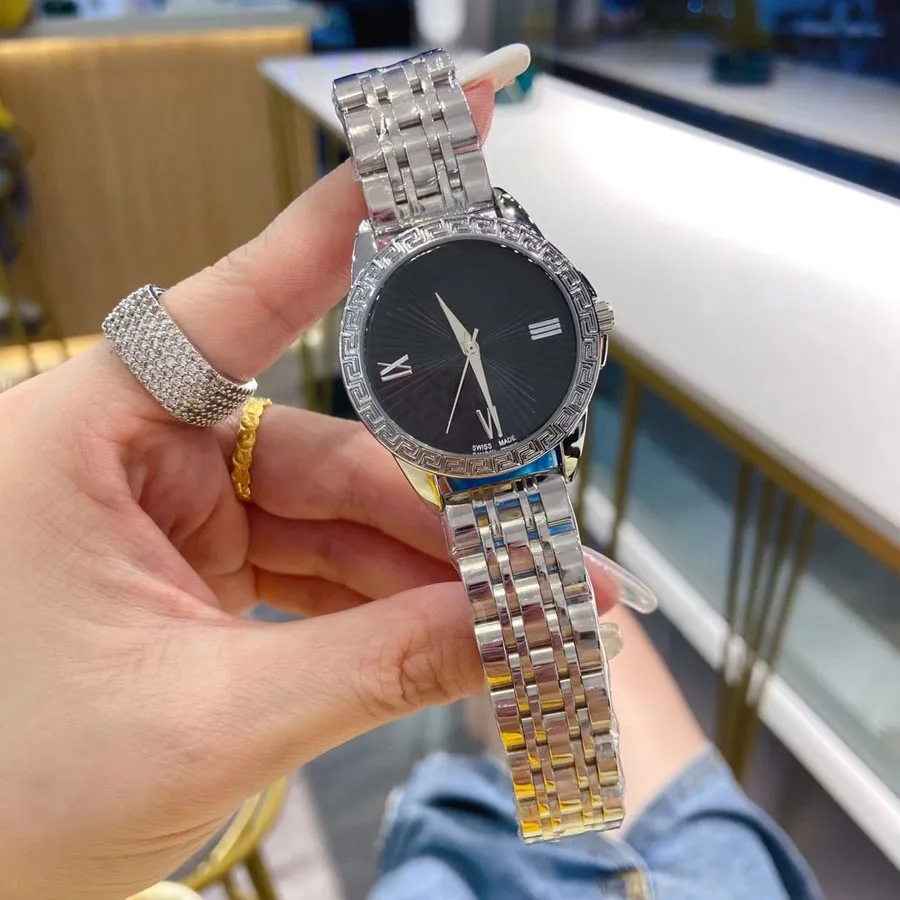 Mode Marke Uhren Frauen Mädchen Stil Stahl Metall Band Schöne Armbanduhr VE36223d