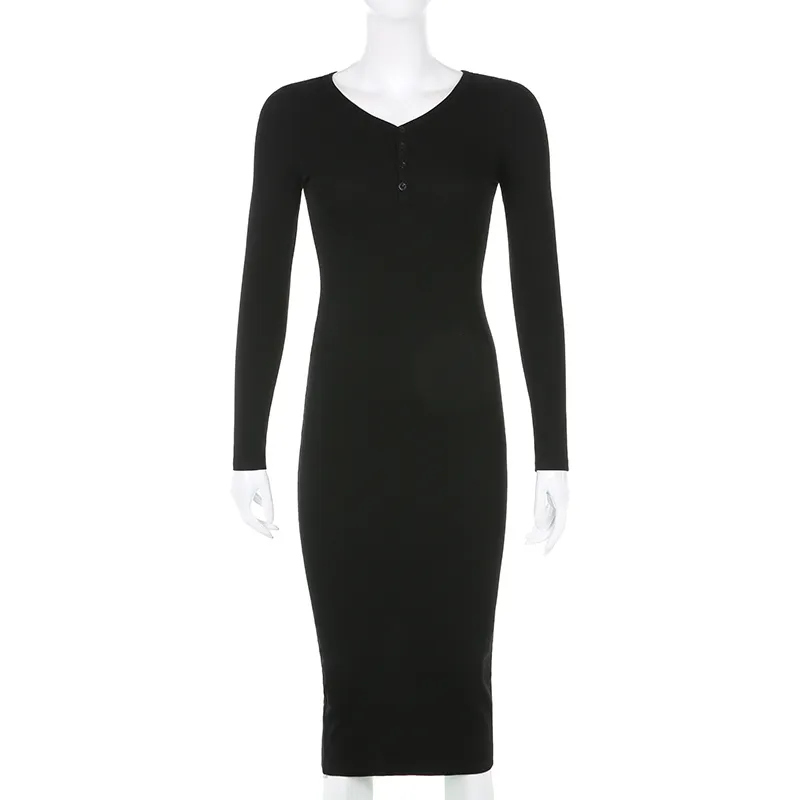 Black Knitted Dress (3)