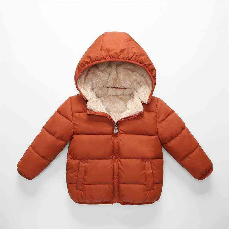 Cooteliliフリース冬パーカー子供のジャケットの女の子の男の子のための暖かい厚いベルベット子供のコート赤ちゃんの上着幼児オーバーコート211203