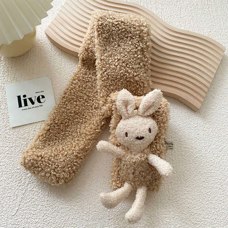 Sciarpa con croce in peluche con collare alla moda bambini Sciarpa in pelliccia bambini Moda carina bambini imitazione pelo di agnello stare al caldo in inverno. H0923