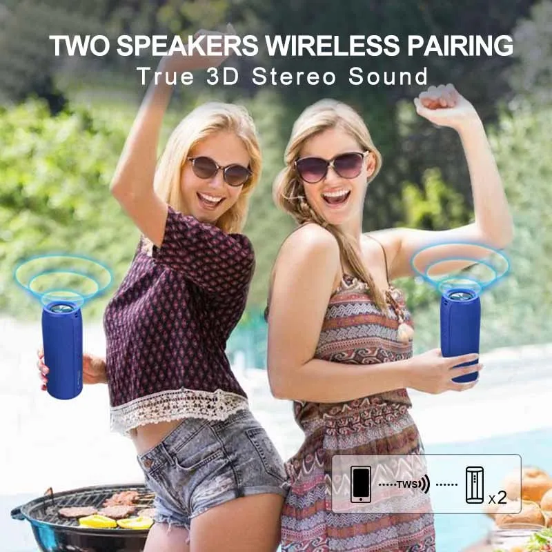 Haut-parleurs d'ordinateur sans fil Bluetooth ZEALOT S51 Colonne Grand centre de musique Subwoofer Haut-parleurs puissants portables extérieurs