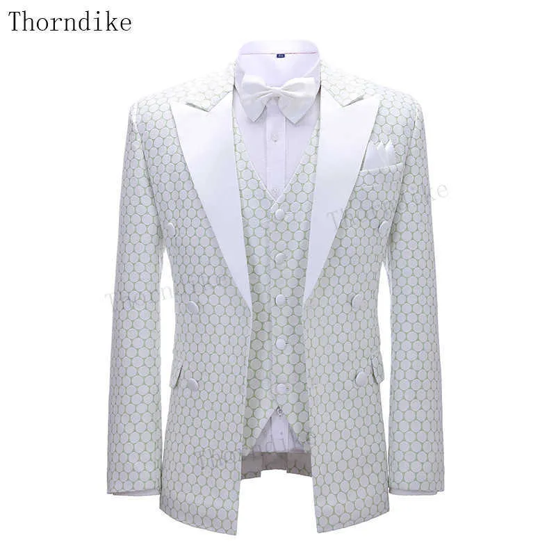 Thorndike 2021 nieuwe mannen nieuwste ontwerp kostuum blazers vest broek op maat gemaakte pakken smoking voor bruiloft gentleman t1101 x0909