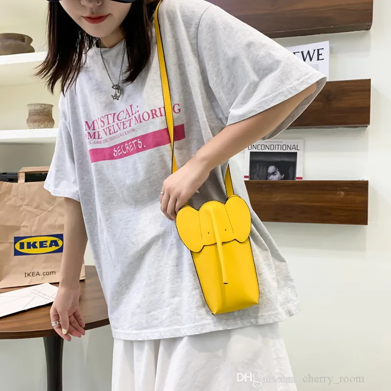 kids cartoon casul purse fashion baby girls elephant mobile phone bag woman animal style mini one shoulder crossbody bags F588