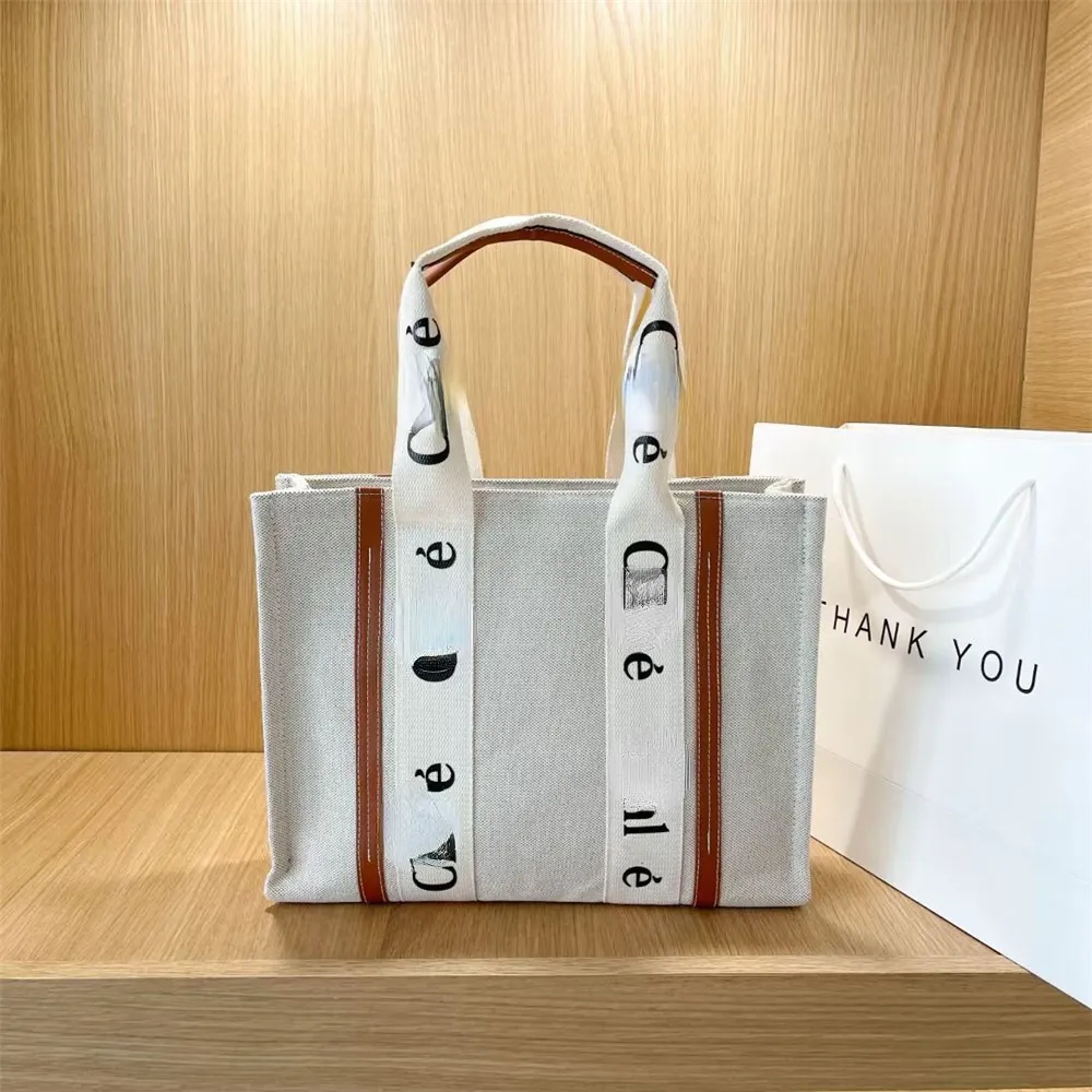 Kobiece torby na zakupy na co dzień List Print Stripe Torby wieczorowe Duża pojemność Tote Płócienna japońska torebka