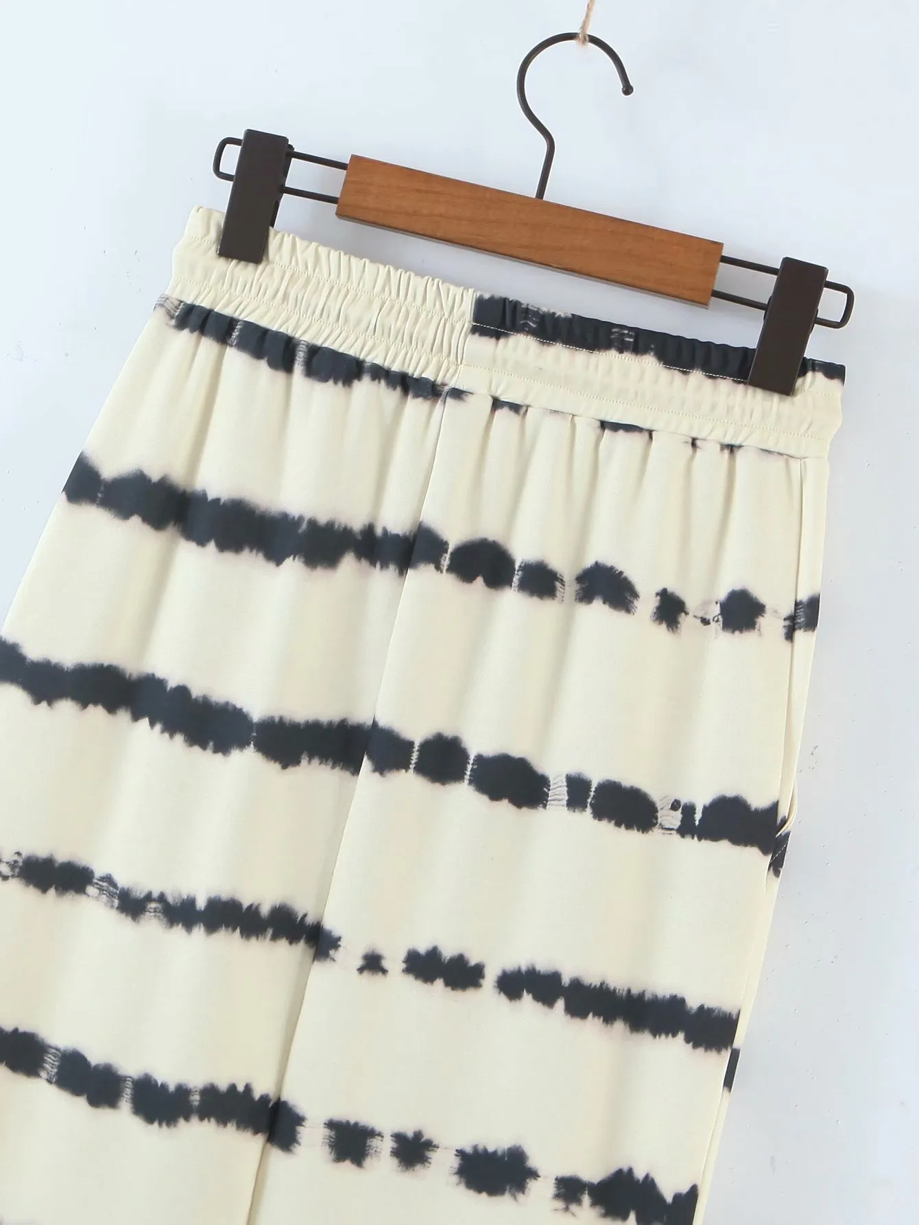 Gerade Röcke mit hoher Taille, Batik-Kordelzug, lange Mode, Streetwear 210421