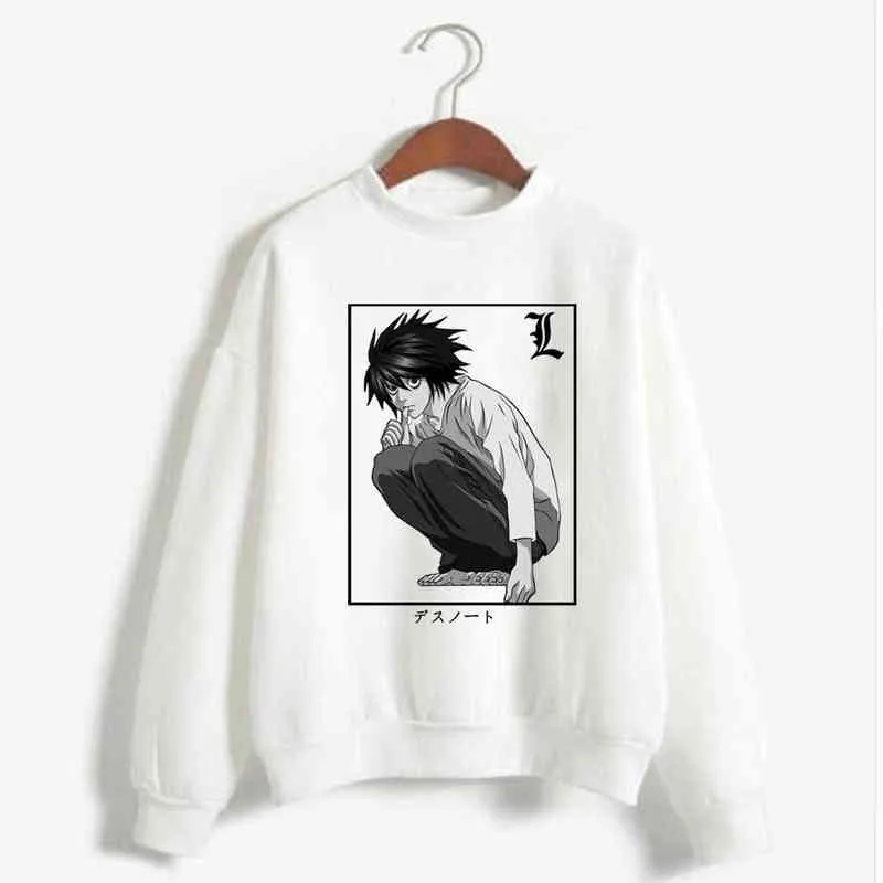 2021 abbigliamento invernale donna top Anime Death Note felpa con cappuccio autunno manica lunga felpe con cappuccio felpa pullover H1227