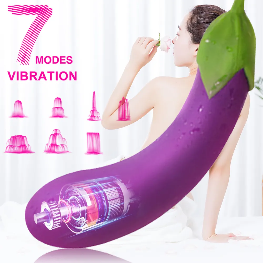 5 Stil Masaj Salatalık Patlıcan Vibratör G-Spot Vajina Stimülatörü Kadın Mastürbator Mipple Clitoral Masaj Dildo Vibrators Kedi Seks Oyuncakları Kadınlar İçin