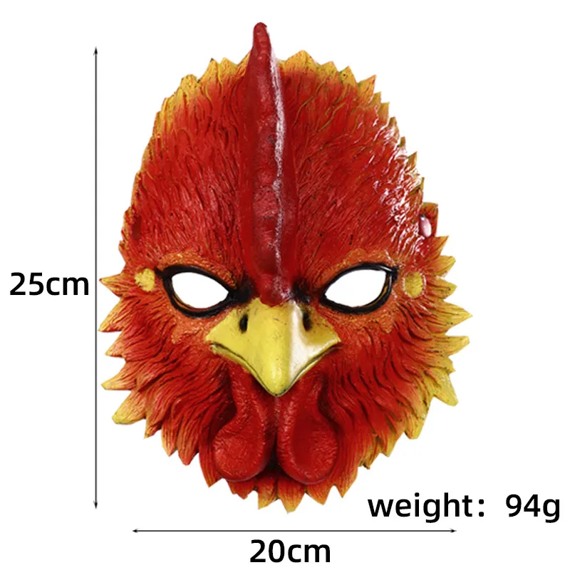 Halloween Easter Party Costume Face Mask Mardi Gras 3D Rooster Cosplay Masks Masquerade Props PU Masque ENE18002