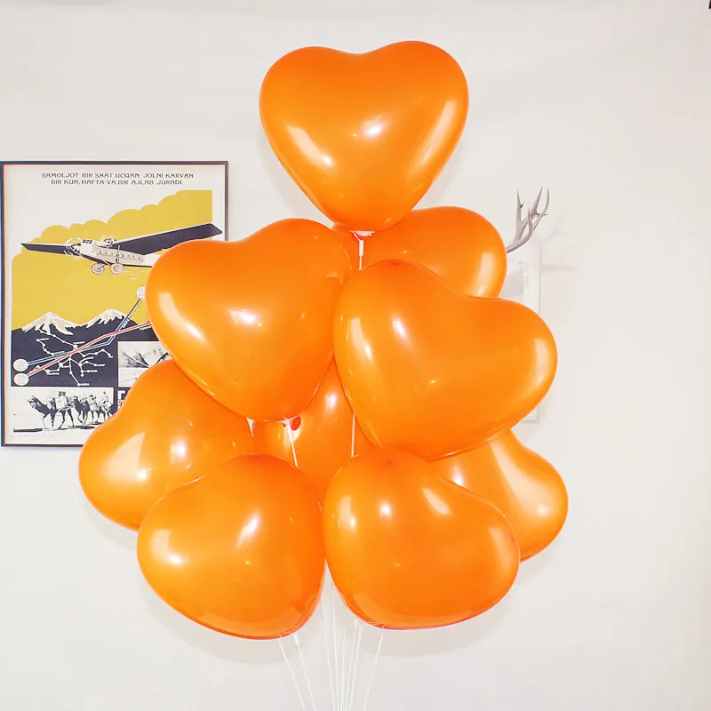 10 pouces En Forme De Coeur Latex Ballon Festival De Mariage Fête D'anniversaire Décoration Ballons De Noël Halloween Décor Accessoires BH4933 TYJ